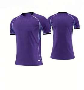 Jersey sepak bola pria, versi pemain leher Crew otomatis memotong ringan cepat kering bernapas ramah lingkungan pendek 25/26 - Product Image 1