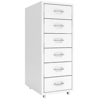 Armoire de rangement de bureau en métal à 5 tiroirs avec roulettes, largement utilisée pour le bureau et la maison