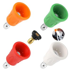 Raccord en acier inoxydable pour laveuse à haute pression Embouts de buse Hydro Jet QC 1/4 ''0,15,25,40, degré de savon avec <span class=keywords><strong>trompette</strong></span> de protection - Product Image 1