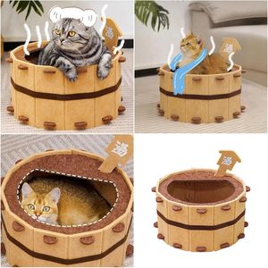 Cama para Gatos Ecológica Premium Tipo Cueva – Refugio Plegable de Fieltro Insonorizado, Diseño Cerrado Resistente a Arañazos - Product Image 2