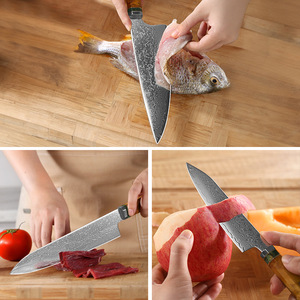 <span class=keywords><strong>Set</strong></span> <span class=keywords><strong>di</strong></span> <span class=keywords><strong>coltelli</strong></span> damasco professionale per Chef cucina cucina cucina Santoku <span class=keywords><strong>coltelli</strong></span> manico in legno Multi-funzione fabbrica all'ingrosso - Product Image 4