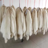 Bán Buôn Tùy Chỉnh Nhuộm Chất Lượng Cao Natural White Raccoon Và Blue Fox Fur Da Pelt