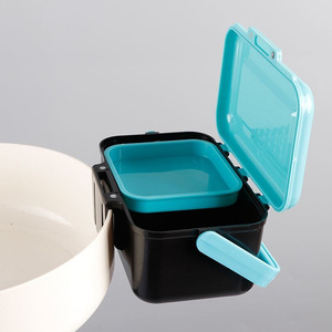 Caja de cebo para pesca con mango azul, material PP, contenedor de almacenamiento multiusos para gusanos vivos y lombrices de sangre - Product Image 4
