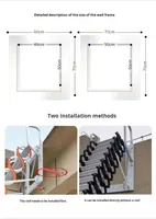 Échelles escamotables télescopiques minimalistes en acier au carbone blanc pour grenier, extérieur et appartement, capacité de charge 300 kg