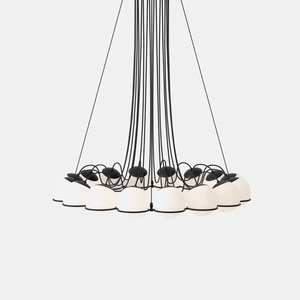 Multi Sphere Combination Chandelier Round Black E27 LED Adjustable Height For Living Room Dining Room Bedroom Nordic Art Style - Product Image 5