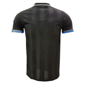 <span class=keywords><strong>Maillot</strong></span> de football vintage solide de haute qualité, confortable et respirant, à séchage rapide, à manches courtes, col en V, 100% polyester OEM - Product Image 5