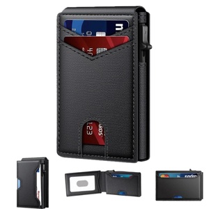 Cartera Magnética Bifold con Bloqueo RFID para Hombre, Tarjetero Delgado de Cuero Premium con Espacio para Identificación y Tarjetas de Crédito, Minimalista - Product Image 2