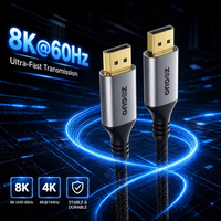 Câble DP vers HDMI 4K120Hz plaqué or, adaptateur DP vers HDMI, coque en aluminium, blindage en feuille tressée pour ordinateur portable, HDTV, moniteur, téléviseur