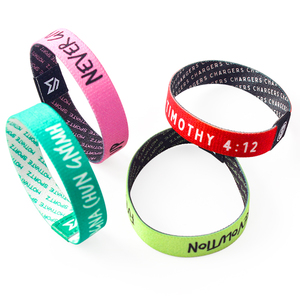 High Quality Custom Festival Wristbands Fashion Elastic Fabric Bracelet Environmental Friendly Folk <strong>Art</strong> <strong>Style</strong> <strong>Promotional</strong> - Product Image 4