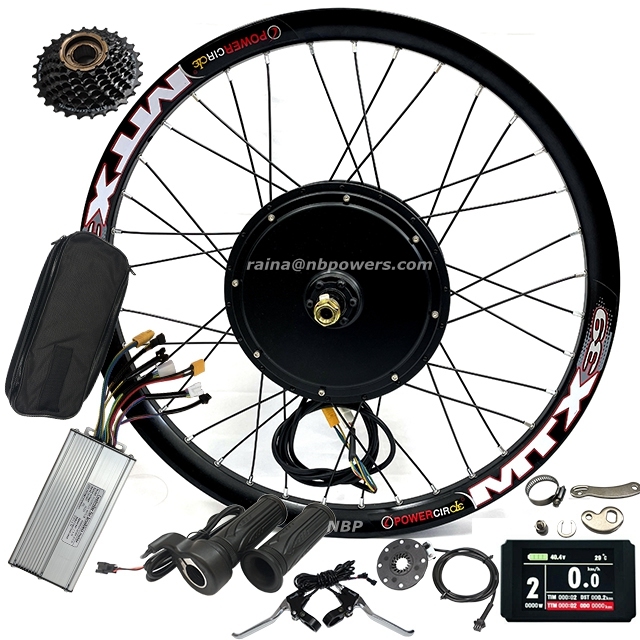 Cheap 26/27.5/29'' MTX Rim 48/52V 2000W 40A Electric Bike Ebike Bicycle Hub Part Motor Rear Conversion Kit with 7speed Freewheel