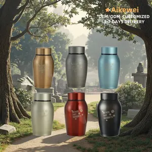 Anıtlar için paslanmaz çelik Pet Urns prim Urns köpek ve kedi külleri Pet külleri için uygun boyutu Urns - Product Image 1