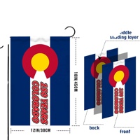 Drapeau américain personnalisé en polyester 12x18 pouces pour la double célébration du 150e et du 250e anniversaire du Colorado