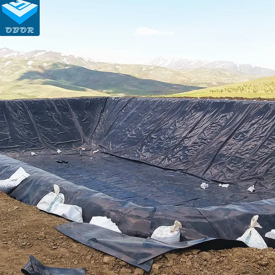 Geo Membrane Pond Liner Dam Liners HDPE Geomembrana para almacenamiento de agua a prueba de agua