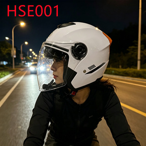 LXG, Casco Aperto da Moto con Visiera Antigraffio e Imbottitura Morbida, Cinturino Regolabile per il Mento, Scenografia Montagna in Distanza HSE001 - Product Image 2