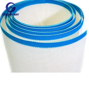 Hoge Kwaliteit Wit Polyester Effen Geweven Vierkant Gat Gaas Band Vierkante Mesh Transportband Polyester Vierkant Mesh Riem