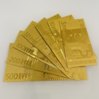 7 Designs Billets de banque factices Euro à feuille d'or 5 10 20 50 100 200 500 Euro, Cadeaux du Nouvel An, Argent de jeu