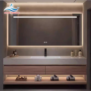 Meuble-lavabo de salle de bain multifonctionnel de luxe de haute qualité 2026 avec lavabo et miroir, design moderne, fabricant en gros - Product Image 3