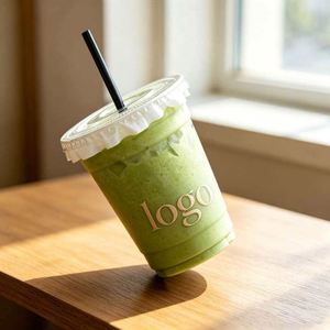 Gobelets en plastique transparent jetables PET de 16 oz pour thé à bulles matcha, soda, café glacé, avec logo personnalisé en relief/imprimé en sérigraphie - Product Image 2