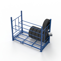 Palette en acier pour pneus de SUV et de camionnette: support de stockage de pneus empilable | Rayonnage d'entrepôt robuste pour l'organisation des pneus