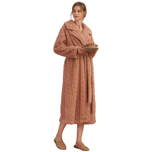 Abito <span class=keywords><strong>da</strong></span> <span class=keywords><strong>notte</strong></span> in morbido corallo di flanella Suoer caldo lungo pigiama <span class=keywords><strong>vestaglia</strong></span> - Product Image 1