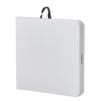 Table de pique-nique extérieure pliable en plastique avec hauteur réglable Table rectangulaire étanche 120cm