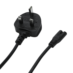 Câble d'alimentation CA 1,5 m IEC Figure 8 à 2 broches, prise universelle, forme UK C7 BS mâle, pour appareils électroménagers 13A - Prix usine - Product Image 3