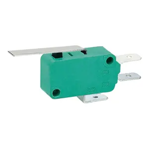 Alta qualidade Micro Interruptor 3 pinos verde/base preta para o carro do brinquedo com alça longa 16A/250V