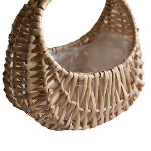 ตะกร้าดอกไม้หวายสาน ตะกร้าของขวัญทำมือ ตกแต่งบ้าน 555 - Product Image 2