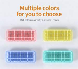 Boîte à glaçons en silicone avec couvercle, 24 grilles, pour faire des glaçons, moule à glaçons en silicone DIY - Product Image 6