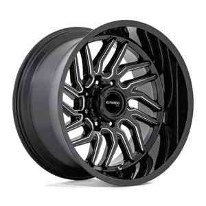 KIPARDO 20x10 glossy black milling spoke alloy aluminum wheels car rims