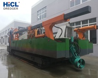 Chantier naval HICL HWMD250 Drague amphibie pour sable de rivière 800m3/h / Drague multifonctionnelle pour marais et excavatrice avec ponton et flotteur