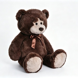 Customized Teddy bear with brown ribbon, Giant sitting teddy bear, Dark brown teddy bear <b>plush</b>, <b>Large</b> brown teddy bear - Product Image 5