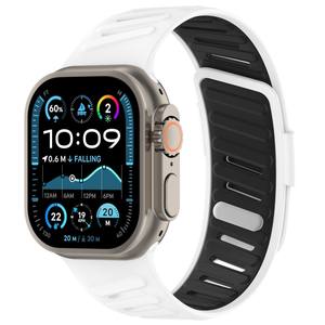 Correa deportiva de silicona a cuadros de dos tonos para Apple Watch Series 10 42mm 46mm para IWatch 9 8 <span class=keywords><strong>7</strong></span> 6 5 41mm 45mm correa de repuesto - Product Image 3