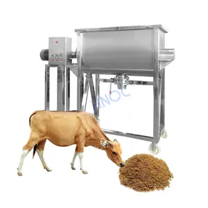 China Granule Mixer Cement 100 Kg Premix Cattle Animal Feed Mill and Mini Horizontal Feed Mixer for Sale