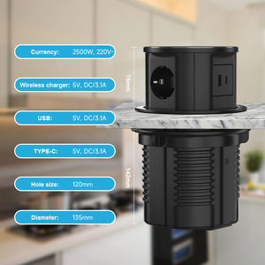 Prise pop-up UE personnalisée station de chargeur tour d'alimentation rétractable cachée <span class=keywords><strong>multiprise</strong></span> encastrée - Product Image 4