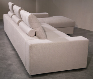 Sofá en forma de L de diseño atmosférico y sencillo, sofá suave para sala de estar, sofá cómodo de color gris claro con reposabrazos - Product Image 4