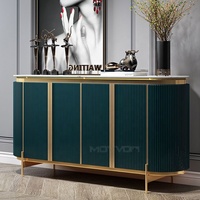 MOVVON Meuble buffet de salle à manger moderne de luxe écologique de haute qualité avec base en acier inoxydable pour la maison et les restaurants – Offre spéciale