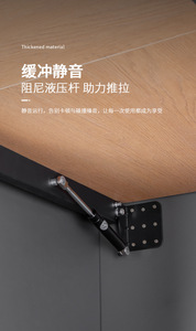 GQK Foldable <b>Table</b> Hardware Aluminum Alloy Construction Black Finish Luxury Style Space Saving Easy Installation Invisible Right - Product Image 2
