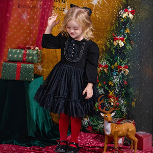 Abito Formale Lolita per Ragazze - Vestito da Principessa a Maniche Lunghe - Orlo Arricciato, Bordi in Pizzo, Dettagli in Paillettes in Poliestere - Product Image 4