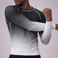 Rashguards de sport professionnels pour hommes, logo personnalisé, vêtements de fitness, t-shirts de compression, prix bas, bonne qualité.