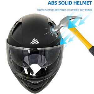 Mũ bảo hiểm mô tô đa năng, chất lượng cao, bảo vệ tốt, thoải mái, kính chắn gió ABS, màu đen, kiểu lật lên - Product Image 5
