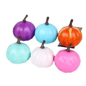 Wholesale Vintage Artificial Foam Pumpkins Lifelike Carving Halloween Easter Decor Realistic Round Lights - Product Image 5