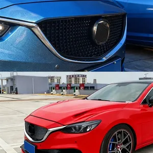 Grille de calandre avant noire style racing pour Mazda 3 Axela 2014 2015 2016, grille de radiateur supérieure pour pare-chocs et capot - Product Image 4