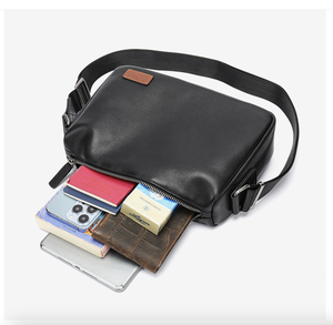 Sacs à bandoulière pour homme AndoBag en cuir de vache véritable, grande capacité, pour le travail, mode décontractée, sac messager 6123 - Product Image 5