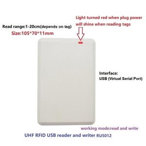 Lector de Tarjetas RFID <span class=keywords><strong>UHF</strong></span> USB de 860-960 MHz, Distancia de Lectura de 8 cm, Protocolo ISO 18000-6C, Compatible con Windows 10, SDK en Inglés, Demostración - Product Image 1