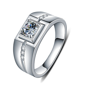 Manufacturers wholesale men's sterling silver ring s925 Europe and the United States fashion simulation diamond ring men's ring