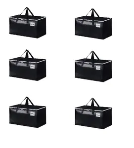 Blue Black 88L Space Saver Moving Bags Storage Bags with Tag Pockets and Handles and Zippers for Clothes Toy and Bedding