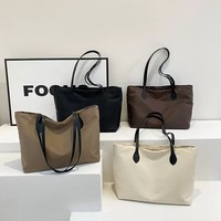 Borsa Tote Casual da Donna in Nylon con Due Manici e Chiusura a Cerniera, Borsa alla Moda da Viaggio in Tela