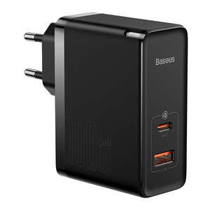 <span class=keywords><strong>Baseus</strong></span> <span class=keywords><strong>Cargador</strong></span> Rápido GaN5 Pro C + U <span class=keywords><strong>100W</strong></span> Versión EU US Disponible con Mini Cable Tipo-C a Tipo-C <span class=keywords><strong>100W</strong></span> 20V/5A 1M 100% Original - Product Image 2