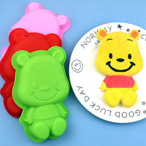 Molde de pastel de silicona 3D grande directo de fábrica Oso de dibujos animados mono ratón para hornear herramientas para crear diseños únicos de pastel - Product Image 2